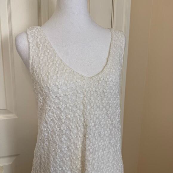 Velvet by Graham & Spencer White Lace Sleeveless Dress Small Summery EUC - Picture 2 of 7